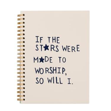 Imagem de hold fizz Cadernos bíblicos para anotações, caderno cristão, diário de oração das escrituras para mulheres, diário de estudo da Bíblia, If the Stars Were Made To Worship So Will I, caderno espiral 14