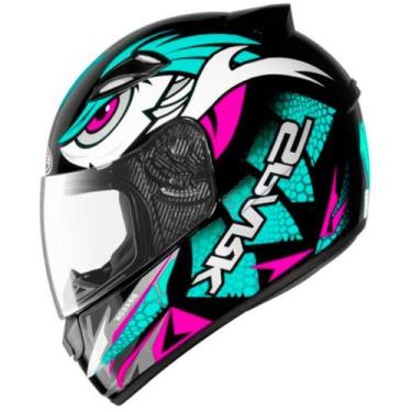 Imagem de Capacete Ebf New Spark Dragon Verde e Rosa, 56