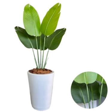 Imagem de Bananeira Artificial Toque Real Com Vaso Cone Liso Completo - PlantaIm