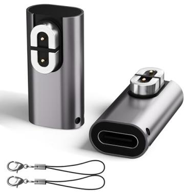 Imagem de Veeloon Adaptador de carregador de substituição para fones de ouvido Shokz, carregador magnético USB C, conversor reto, compatível com Aftershokz Aeropex, Shokz OpenRun Pro/Air/Mini, OpenComm2,