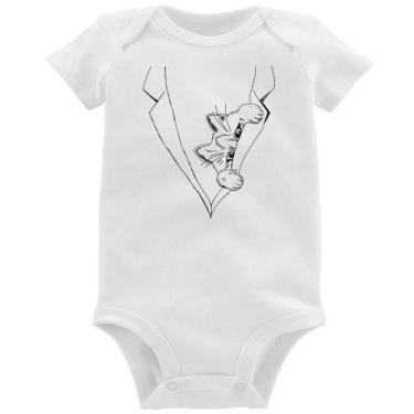 Imagem de Body Bebê Gato no terno - Foca na Moda, Branco, G