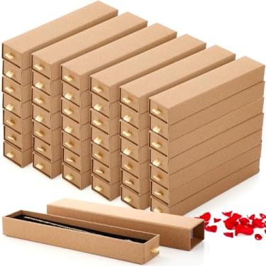 Imagem de Kenning 36 caixas de presente de joias para colares, caixa de colar vazia com gaveta deslizante para exibir colar e pulseira organizadora para festa de casamento, embalagem de presente, 21 x 4 cm