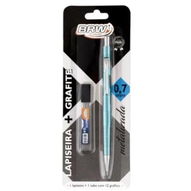 Imagem de Lapiseira Azul Metalizada + Grafite 0.7mm