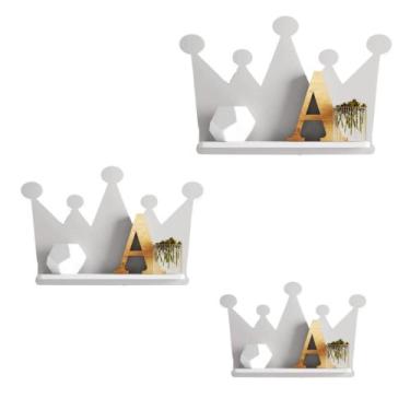 Imagem de Trio de Nichos Coroa 3 Peças P M G - Decoração Quarto de Bebê - 130 - 