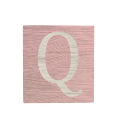 Imagem de Cubo Rosa Bebê Letra Branca Festa Chá de Bebê Decoração 8x8x8 Cm Mdf M