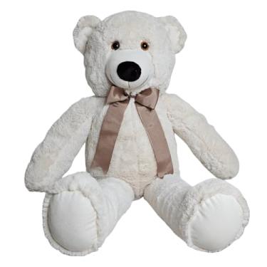 Imagem de Bicho Urso de Pelúcia Gigante Teddy Romantico com Laço (ursinho de pelucia) (Urso Marfim/Branco)