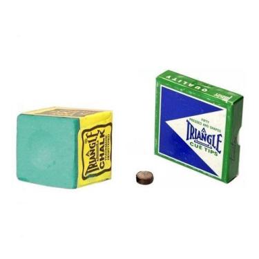 Imagem de 1 Giz Verde Triângle + 1 Sola Triângle Taco Sinuca Bilhar - Tacolândia