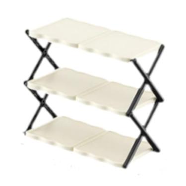 Imagem de WeiLaiKeQi Rack de sapato para entrada de 3 camadas Organizador de calçados Plataforma de armazenamento de sapatos Stand para o apartamento Dormicor