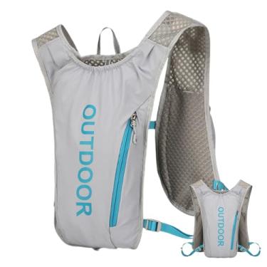 Imagem de Mochila de água, colete de água corrente - 5l Hydration Hydration Mackpacks - Equipamento de corredores, bolsa de ciclismo leve para competição de ciclismo, montanhismo