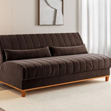 Imagem de Sofá cama 3 lugares 1,80m Veludo Colors