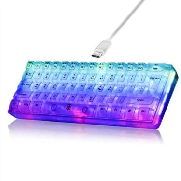 Imagem de Teclado Gamer Mecânico 60% com Luz de Fundo Transparente - Master