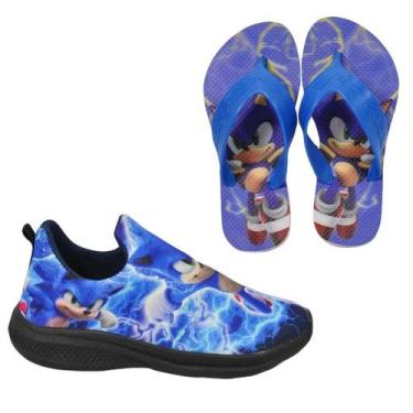 Imagem de Tênis Infantil Masculino Calce Fácil Escolar Menino Personagem +Chinel