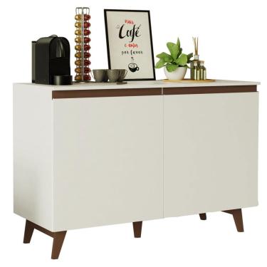 Imagem de Balcão Cantinho do Café Madesa Reims 2 Portas - Branco