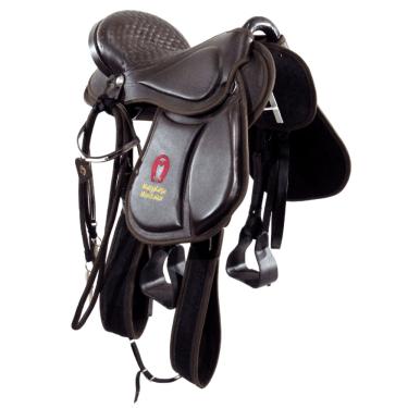 Imagem de Sela Australiana Soft Gel Mangalarga Marchador Marrom Completa Cavalgada