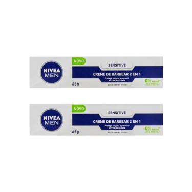 Imagem de Creme Barbear Nivea 65G 2 Em 1 Sensitive - Kit Com 2Un