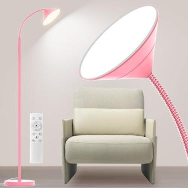 Imagem de mukuxin Luminária De Chão, 18 W, Luminárias De Chão Led Brilhantes Atualizadas Para Sala De Estar, Quarto, Com Pescoço De Ganso, Escurecimento Contínuo E Cor, Luminária De Pé De 76 Polegadas De Altu