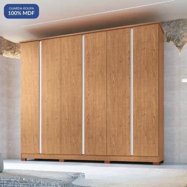 Imagem de Guarda Roupa 6 Portas 4 Gavetas Zeus Cedro