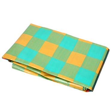 Imagem de Lona resistente a rasgos | Lonas de lona à prova d'água com ilhós | Caixa de areia com capa para acampamentos, construção, equipamentos agrícolas, lenha, acampamento (tamanho: 4 × 6 m)