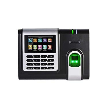 Imagem de P9IDEDFH Relógio de ponto, tela colorida, equipamento de atendimento de funcionários, capacidade de impressão digital 3000, leitor biométrico de impressão digital, máquina de cartão de ponto