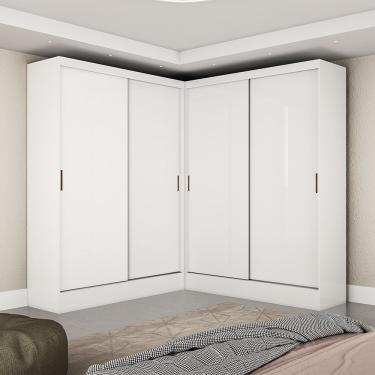 Imagem de Closet Casal Duplo Belém 4 Portas 4 Gavetas Carioca Móveis - Branco