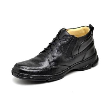 Imagem de Bota Casual Masculina Couro Anatômica Macia Confortável - Rubim Calçad