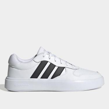 Imagem de Tênis Adidas Litecourt Masculino, Branco, Preto, 35