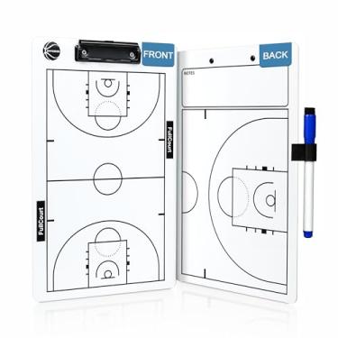 Imagem de Placa de treinamento de basquete, versão 2025, prancheta de basquete dupla face para treinadores, quadro branco apagável a seco para treinadores, placas marcadoras de treinamento sólidas, portátil e