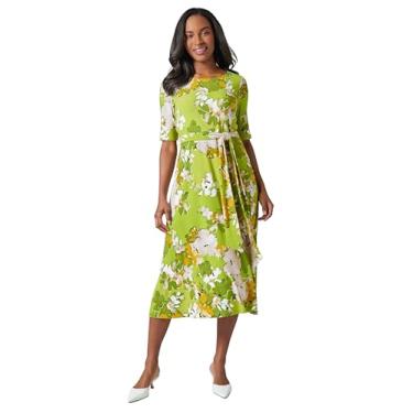 Imagem de Kasper Vestido feminino justo e flare, Kiwi Multi, 48