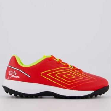 Imagem de Chuteira Society Umbro BR Futsal Juvenil Vermelha