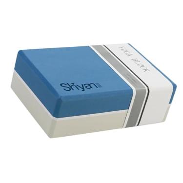 Imagem de Aymzbd Acessórios de ioga de ioga Block Brick Exercício Tijolo para Pilates Indoor Sports Fitness, Azul E Bege