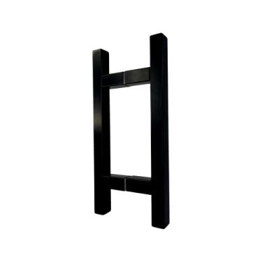 Imagem de LAB AUTOMATION Puxador de porta em forma de H / formato de escada – Portas de vidro de chuveiro premium – Maçaneta de porta de vidro de aço inoxidável – Design durável e resistente – Alça forte (preto fosco, 20 cm)