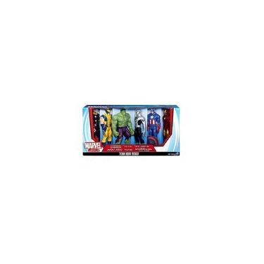 Imagem de Pacote Marvel Titan Hero Series 6 com Armored Spider-Man, Captain America, Iron Man, Hulk, Thor, Wolverine