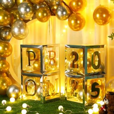 Imagem de Sabary Prom Decorations for Party 2024 Night Party Supplies Graduation Prom 2024 Balloon Box Kit with LED String Lights for High School College Prom Party Favors (Silver)