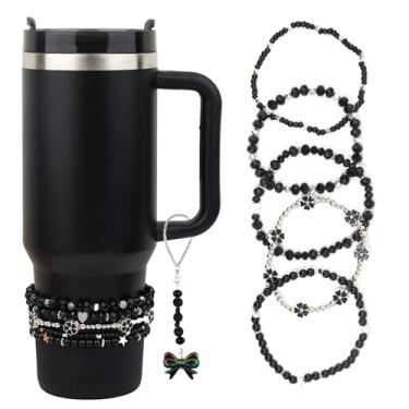 Imagem de Stanley Cup Accessories, 5 peças para Stanley Copo de 1,134 g e 850 g com alça, com bota de silicone (preto)