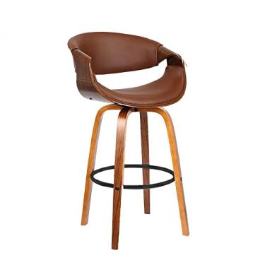 Imagem de BANQUETA NICOLE PU MARROM BS/MADEIRA