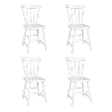 Imagem de Conjunto com 4 Cadeiras Dalas Branco - Mobly