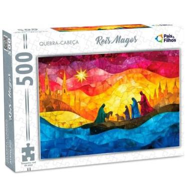 Imagem de Quebra Cabeça 3 Reis Magos Maria Nascimento De Jesus 500 Pçs - Pais e 