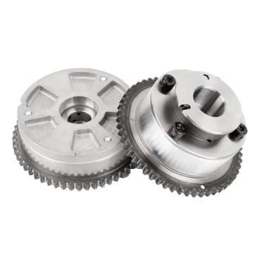 Imagem de Engrenagem de eixo de comando CVVT de escape e admissão - 24370-2E020 e 24350-2E700 Conjunto CVVT automotivo serve para Elantra 2.0L 2017-2020, para Kona 2.0L 2018-2021, Veloster 2.0L 2019-2019-2020