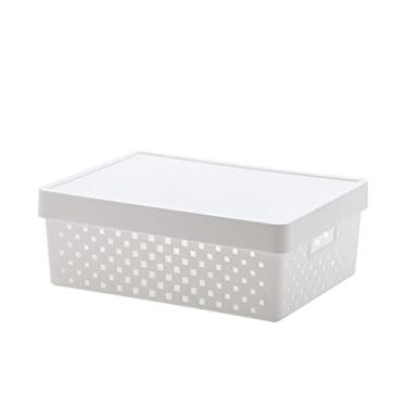 Imagem de CESTO ORGANIZADOR C/TAMPA 39X29X14CM QUADRATTA