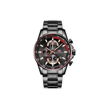 Imagem de Relógio De Luxo Minifocus Mf0218g à Prova D' Água Preto