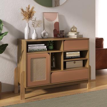 Imagem de Buffet 1,22 Mt 1 Porta 2 Gavetas Canadá Carvalho/terracota