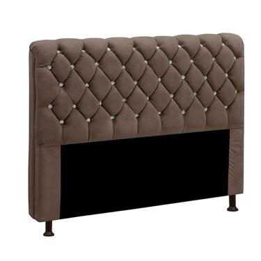 Imagem de Cabeceira Estofada Fernanda 1,95 King Size Star Confort Marrom Chocolate