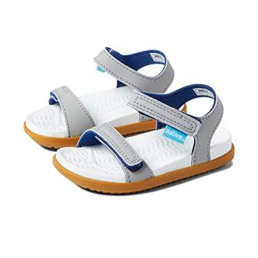 Imagem de Native Shoes, Sandália infantil Charley, Cinza/concha branca/caramelo marrom, 6 Toddler