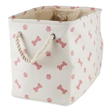 Imagem de Bone Dry Coleção Pet Storage Estampa de patas e ossos, retângulo médio, rosa