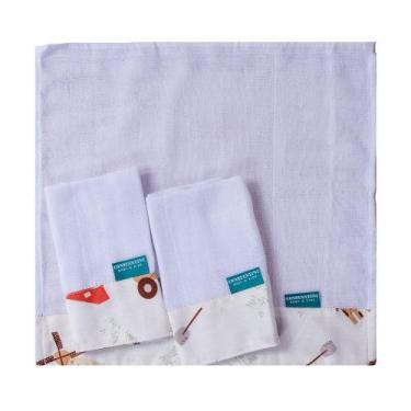 Imagem de Conjunto 3 Paninhos Fraldinha de Boca Bebê Fazendinha - Home Fernandes