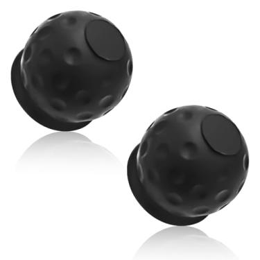 Imagem de QQWD 2 peças de capas universais para engate de reboque, protetor de bola de engate de reboque à prova d'água, 5 cm, acessórios de engate de carro, tampa de luva de reboque de substituição para