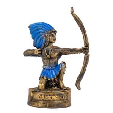 Imagem de Escultura Caboclo Vintage 8 Cm- Escolha A Cor - Meta Atacado