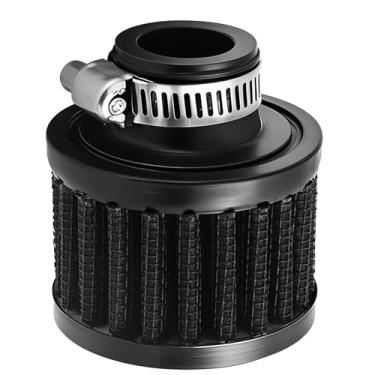 Imagem de Filtro de entrada de ar frio de 18 mm, filtro automotivo de respiro de ar frio com braçadeira ajustável, tampa de válvula de carro, acessório de limpeza de ventilação turbo, adequado para carro e