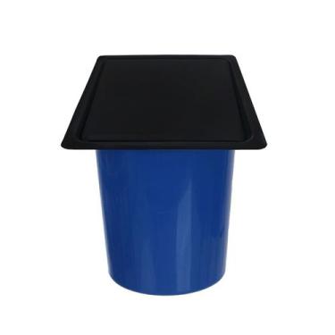 Imagem de Lixeira Embutir Quadrada Embutir Preta 5 L - Stillus Home