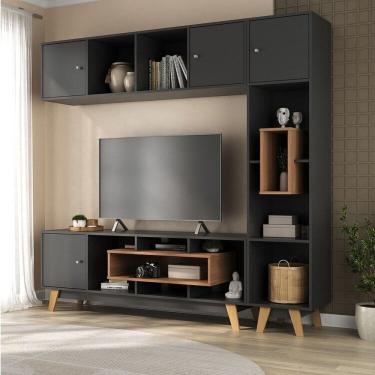 Imagem de Estante Home para Tv até 65 Polegadas com 3 Portas Concept Yescasa Grafite